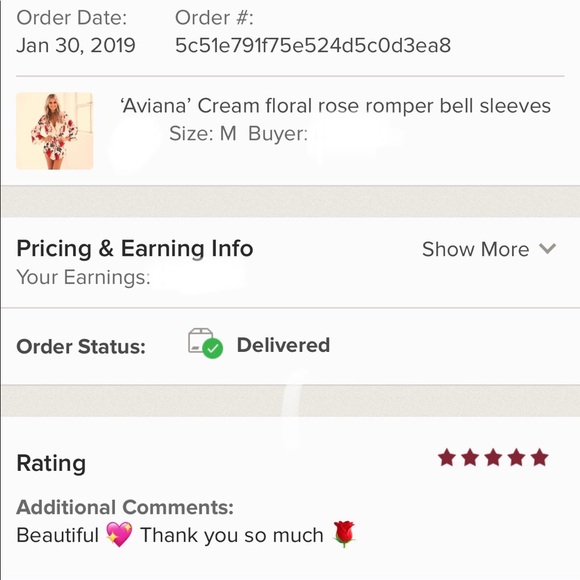 ‘Aviana’ Cream floral rose romper bell sleeves - Picture 6 of 6